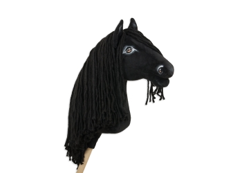 Keppihevonen Friisiläinen Musta Hobby Horse Pitkä Harja A3