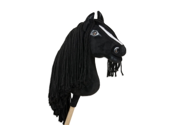 Keppihevonen Friisiläinen Musta Hobby Horse, Pitkä Harja ja Valkoinen Piirto  A3