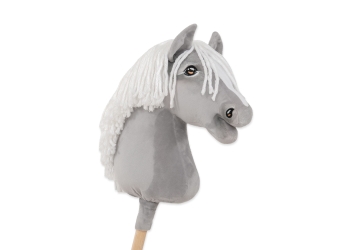 Keppihevonen - Hobby Horse A3 Harmaa Hevonen, Valkoinen Harja