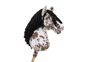 Keppihevonen hobby horse Leopard Black Musta Harja A3