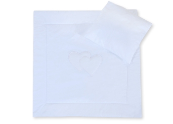 2-osainen petisetti vaunuihin - Hanging Hearts Valkoinen