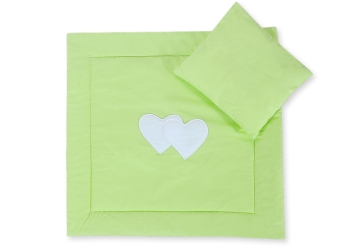 2-osainen petisetti vaunuihin - Hanging Hearts Vihreä