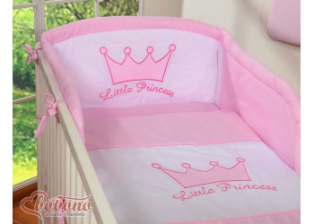 2-osainen vuodevaatesetti vauva  Little Prince/Princess Vaaleanpunainen