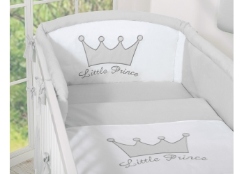 3-osainen vuodevaatesetti vauva  Little Prince/Princess Harmaa