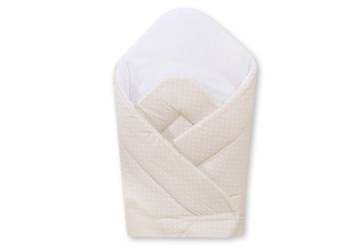 Kapalo kiinnityksellä - Hanging Hearts  Beige Valkoisilla Pilkuilla