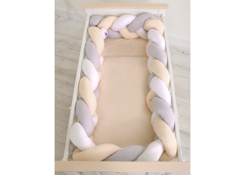 Letitetty reunapehmuste - Knot XXL Valkoinen Harmaa Beige