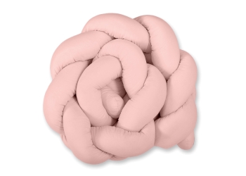 Pinnasängyn reunapehmuste - Knot 180cm Pastellinvaaleanpunainen