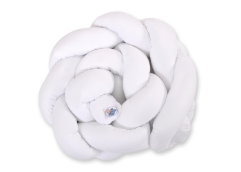 Pinnasängyn reunapehmuste - Knot 180cm Valkoinen Puuvilla