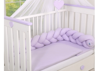 Pinnasängyn reunapehmuste - Knot 180cm Violetti