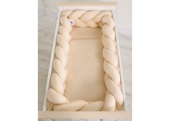 Pinnasängyn reunapehmuste - Knot XXL Beige