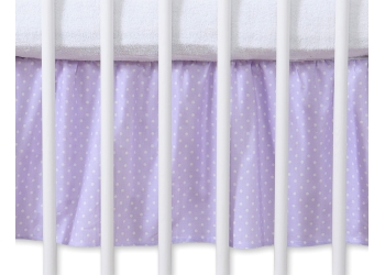 Röyhelöreuna pinnasänkyyn 120x60cm - Hanging Hearts Violetti