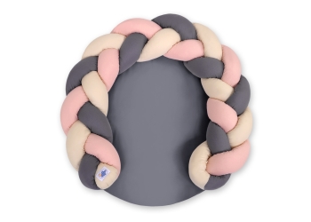 Vauvan donitsi-leikkimatto 2in1 Beige Antrasiitti Pastellinvaaleanpunainen