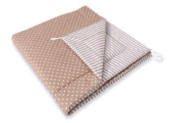 Vauvan leikkimatto Beige Valkoisilla Pilkuilla Raidat
