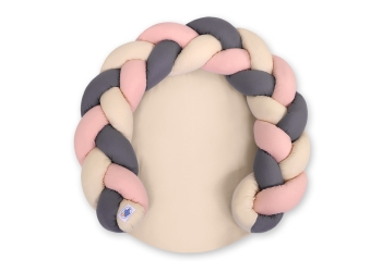 Vauvan leikkimatto + reunapehmuste (2in1) Beige Antrasiitti Pastellinvaaleanpunainen