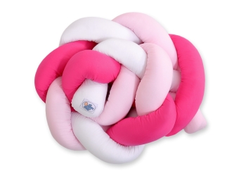 Vauvan sängyn reunapehmuste - Knot 180cm Vaaleanpunainen Valkoinen