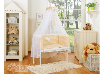 Vauvan sivusänky + patja + vuodevaatesetti - Little Prince/Princess Beige