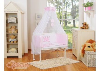 Vauvan sivusänky + patja + vuodevaatesetti - Little Prince/Princess Vaaleanpunainen