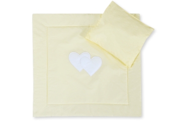 Vuodevaatesetti vaunuihin - Hanging hearts Norsunluu