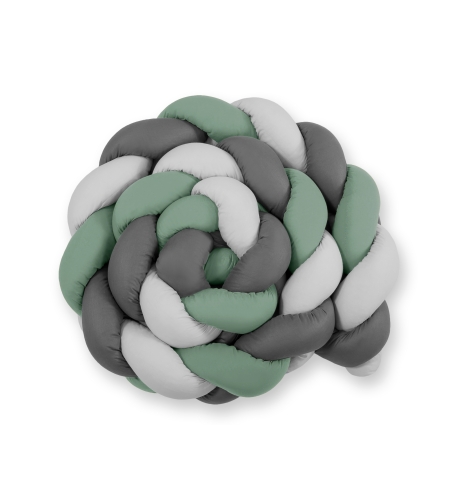 Letitetty reunapehmuste - Knot XXL pastellinvihreä-harmaa-antrasiitti