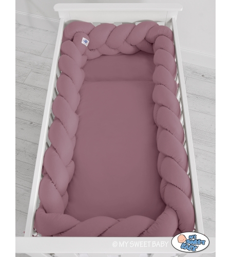 Pinnasängyn reunapehmuste 360cm pastellinvioletti