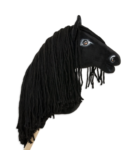 Keppihevonen Friisiläinen Musta Hobby Horse Pitkä Harja A3