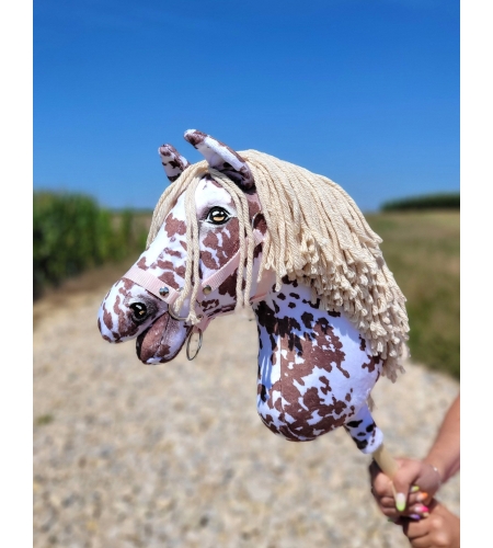 Keppihevonen - Hobby Horse Brown Leopard Beige Harja A3