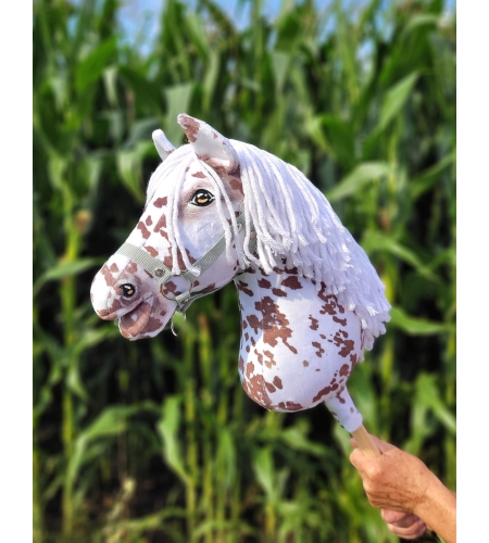 Keppihevonen - Hobby Horse A3 Brown Leopard Valkoinen Harja