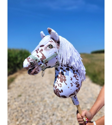 Keppihevonen - Hobby Horse A3 Brown Leopard Valkoinen Harja