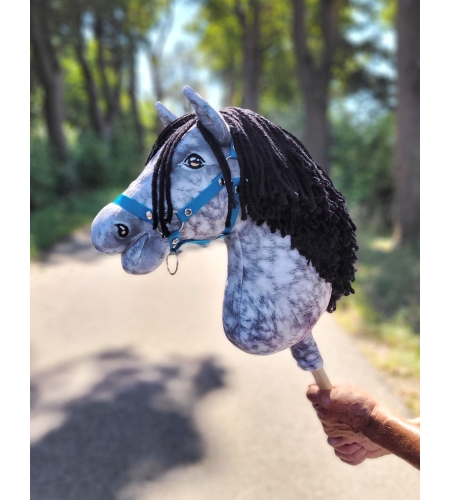 Keppihevonen - Hobby Horse A3 Dapple Gray Musta Harja