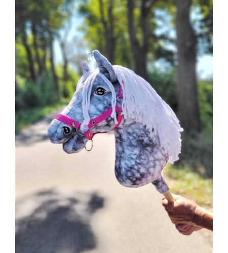 Keppihevonen - Hobby Horse A3 Dapple Gray Valkoinen Harja