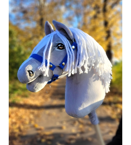 Keppihevonen - Hobby Horse A3 Harmaa Hevonen, Valkoinen Harja