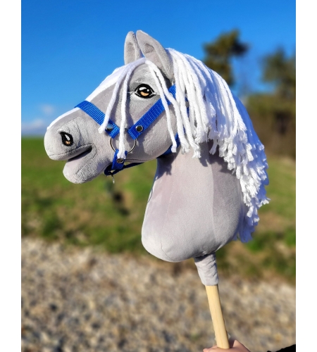 Keppihevonen - Hobby Horse A3 Harmaa Hevonen, Valkoinen Harja