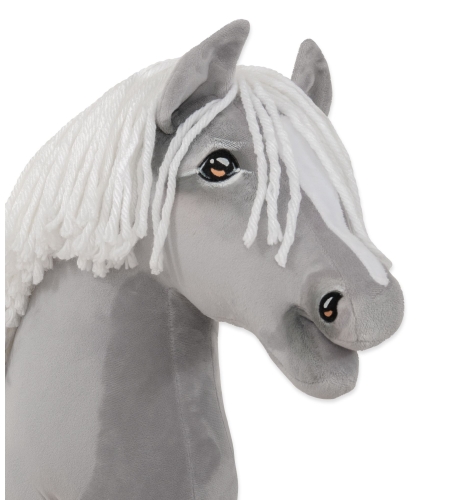 Keppihevonen - Hobby Horse A3 Harmaa Hevonen, Valkoinen Harja
