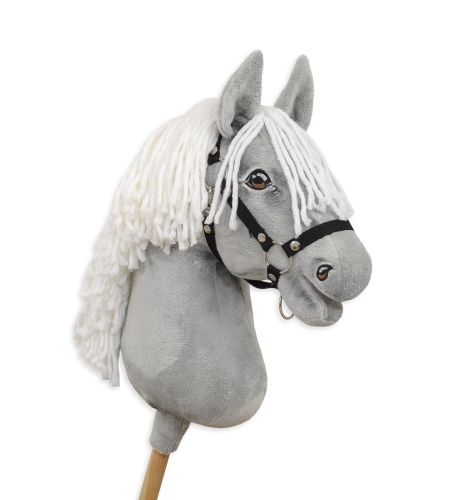 Keppihevonen - Hobby Horse A3 Harmaa Valkoinen Harja