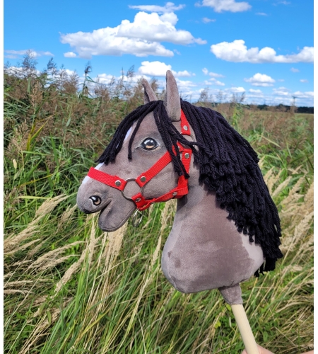Keppihevonen - Hobby Horse A3 Hiirakko Hevonen, Musta Harja