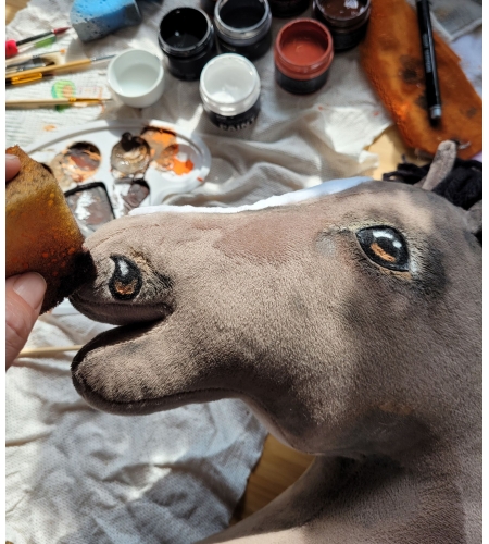Keppihevonen - Hobby Horse A3 Hiirakko Hevonen, Musta Harja