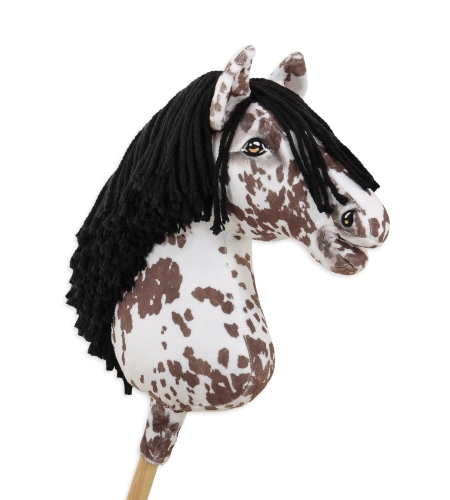 Keppihevonen hobby horse Leopard Black Musta Harja A3
