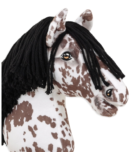 Keppihevonen hobby horse Leopard Black Musta Harja A3
