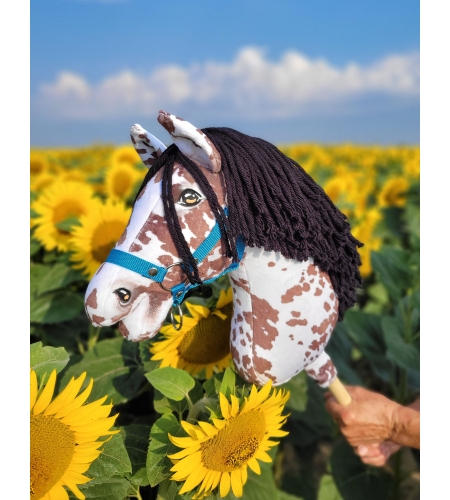 Keppihevonen hobby horse Leopard Black Musta Harja A3