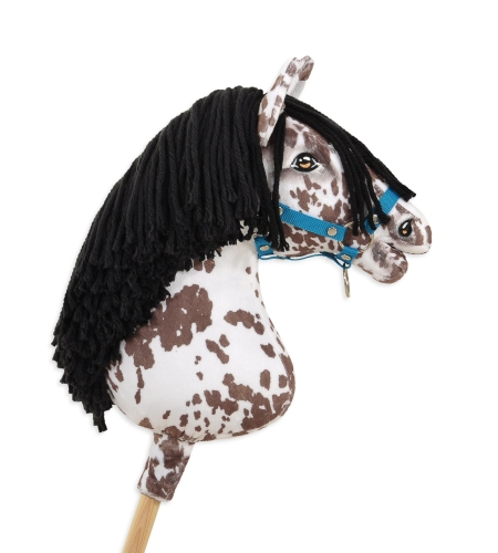 Keppihevonen hobby horse Leopard Black Musta Harja A3