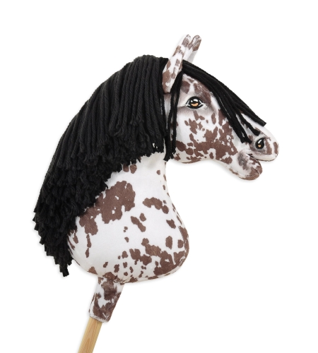 Keppihevonen hobby horse Leopard Black Musta Harja A3
