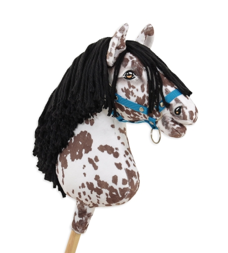 Keppihevonen hobby horse Leopard Black Musta Harja A3