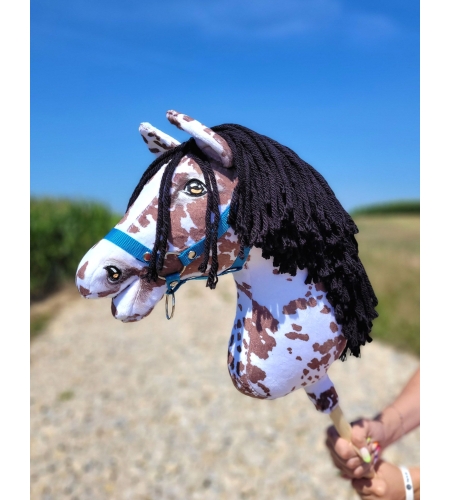 Keppihevonen hobby horse Leopard Black Musta Harja A3