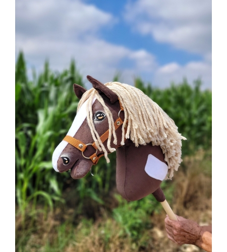 Keppihevonen - Hobby Horse A3 Mustang Western Dark Bay Beige Harja