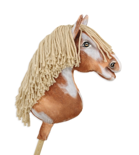Keppihevonen - Hobby Horse A3 Tobiano BeigeHarja
