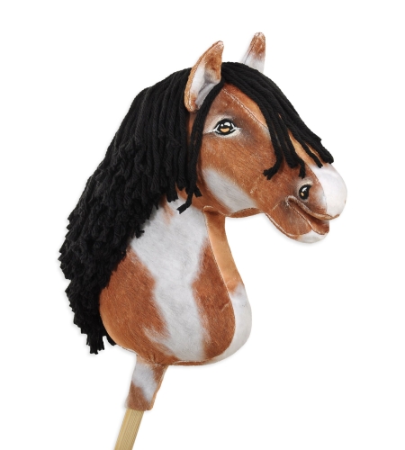 Keppihevonen - Hobby Horse A3 Tobiano Musta Harja