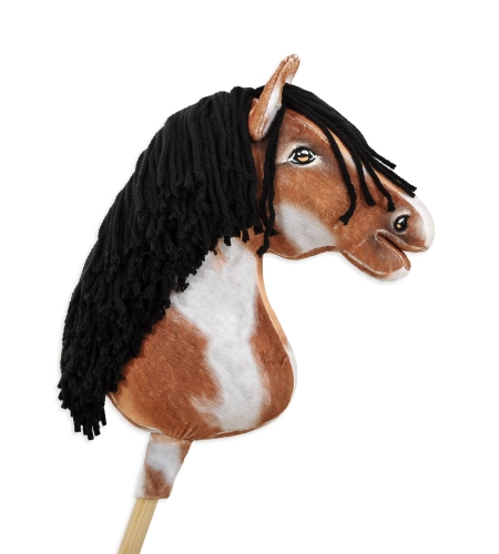 Keppihevonen - Hobby Horse A3 Tobiano Musta Harja