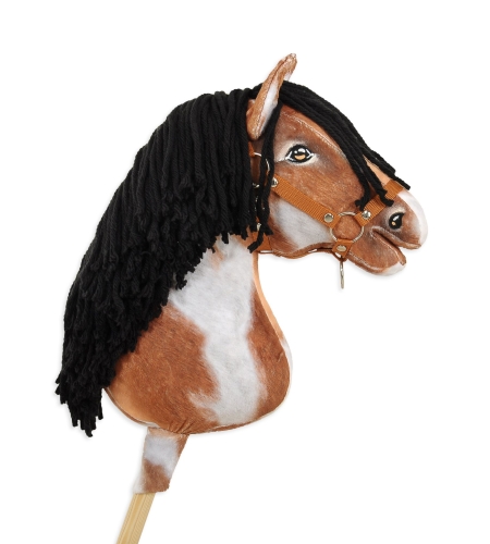 Keppihevonen - Hobby Horse A3 Tobiano Musta Harja