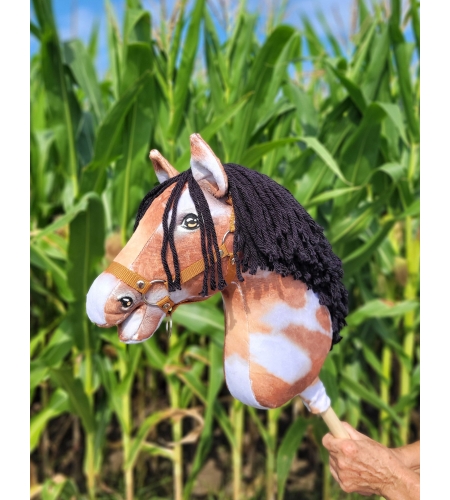 Keppihevonen - Hobby Horse A3 Tobiano Musta Harja