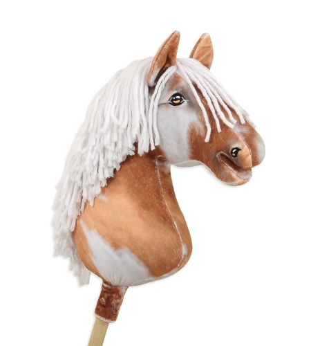 Keppihevonen - Hobby Horse A3 Tobiano Valkoinen Harja